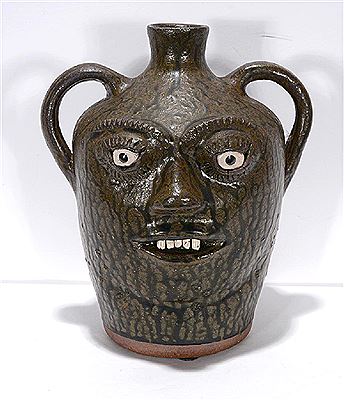 . Dbl-Side Politician Face Jug.