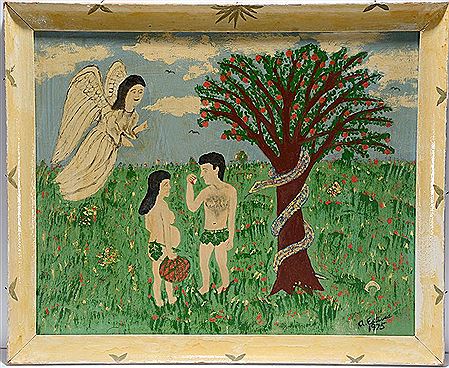 Adam & Eve with Angel & Serpent.