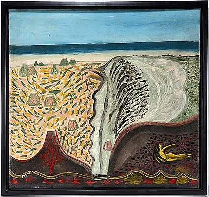 Sample artwork by Joseph Garlock (1884 - 1980), known for naive-folk art painting, sculpture - View similar artists and auction records