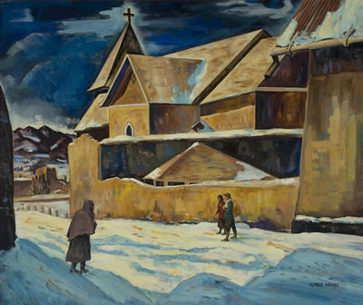 Taos Church by Alfred Wands - Auction record, sale price, and art valuation. Compare with similar artists and explore comparable artworks.