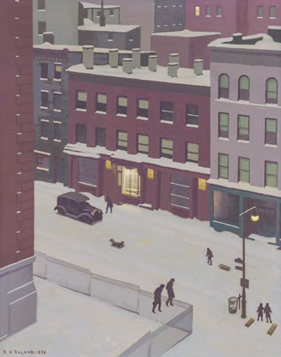 Morning with Snow by Robert Ryland - Auction record, sale price, and art valuation. Compare with similar artists and explore comparable artworks.