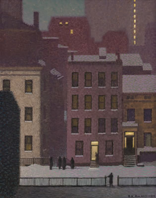 Brownstones in the Evening