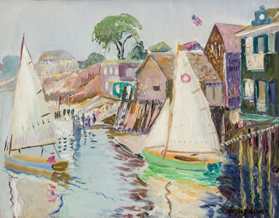 "Racing Sailboats at Marblehead Mass., 1932"