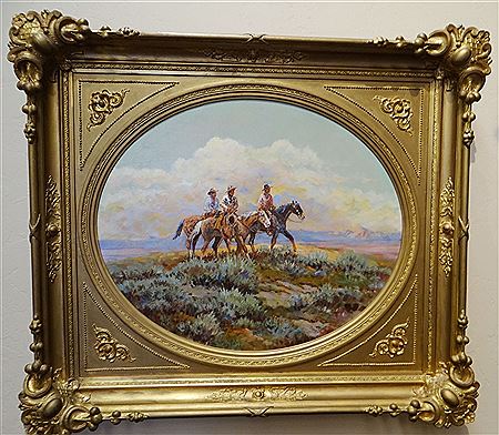 3 Cowboys Riding The Plains