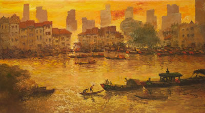 Sample artwork by Aw Tee Hong (Born 1931), known for painting - View similar artists and auction records