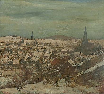 "Talheim im Winter" by Hans Reeger - Auction record, sale price, and art valuation. Compare with similar artists and explore comparable artworks.