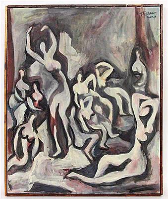 Abstract figures. by Heinz Bodamer - Auction record, sale price, and art valuation. Compare with similar artists and explore comparable artworks.