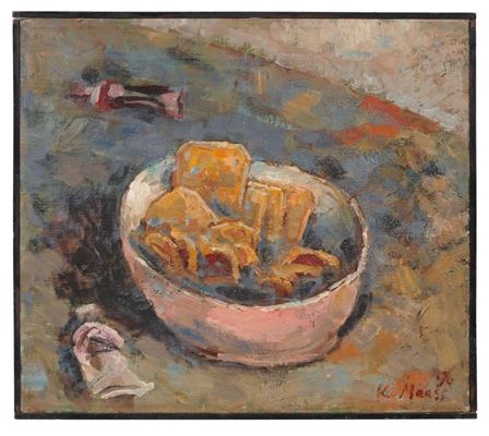 Atelierstillleben mit Gebäck by Konrad Maass - Auction record, sale price, and art valuation. Compare with similar artists and explore comparable artworks.