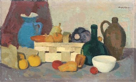 Stillleben mit Obstkorb und Krügen by Karl Erich Schafer - Auction record, sale price, and art valuation. Compare with similar artists and explore comparable artworks.
