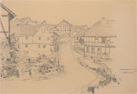 Guxhagen (Hessen) - Blick in die Brückenstraße über die alte Fuldabrücke by Artur Ahnert - Auction record, sale price, and art valuation. Compare with similar artists and explore comparable artworks.