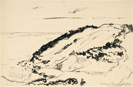 Hiddensee / Dünenlandschaft mit Baum. 1918/ by Artur Ahnert - Auction record, sale price, and art valuation. Compare with similar artists and explore comparable artworks.