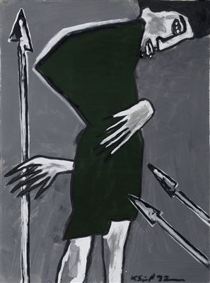 Lanzenfrau (grün)