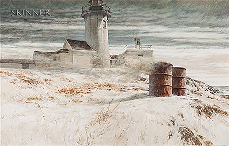 Sample artwork by Don Stone (1929 - 2015), known for marine and landscape painting, illustration, miniatures - View similar artists and auction records