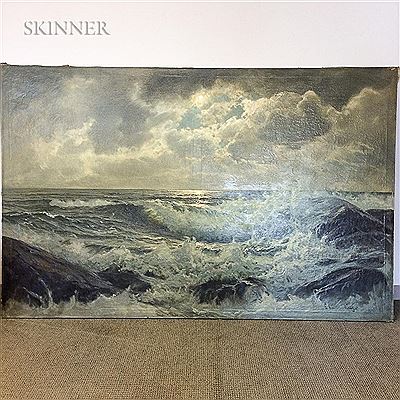 Sample artwork by Karl Rohwedder-Ruge (1865 - c. 1940), known for seascape, marine paintings - View similar artists and auction records