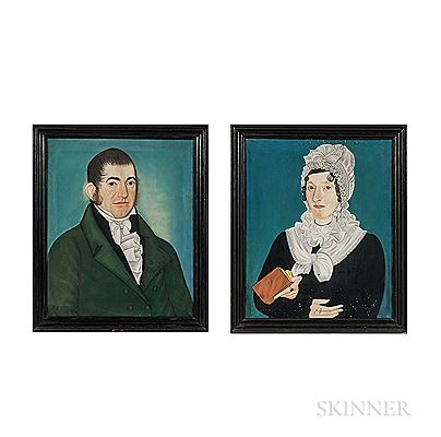 Portraits of a Stylish Lady and Gentleman (2)