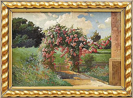 Garden gate with rose arch by Karl Kehr - Auction record, sale price, and art valuation. Compare with similar artists and explore comparable artworks.