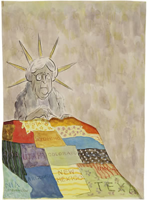 GRANDMOTHER LIBERTY QUILTING THE STATES