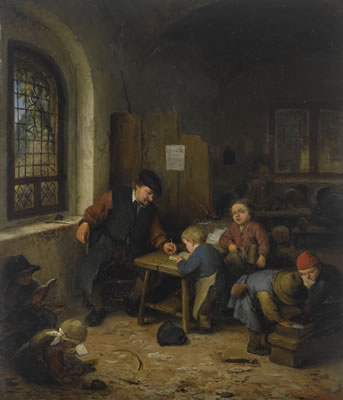 A SCHOOLROOM INTERIOR