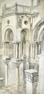 THE SOUTH SIDE OF THE BASILICA OF ST MARK'S, FROM THE LOGGIA OF THE DOGE'S PALACE, VENICE