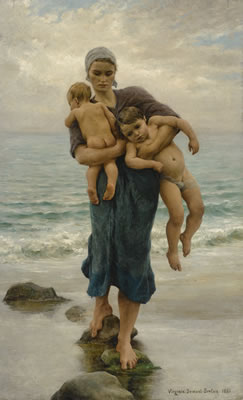 Sample artwork by Virginie Elodie Marie Therese Demont-Breton (1859 - 1935), known for portrait, child figure, genre painting - View similar artists and auction records