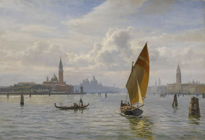 THE LAGOON, VENICE by Wilhelm Karl Ferdinand Arnesen - Auction record, sale price, and art valuation. Compare with similar artists and explore comparable artworks.