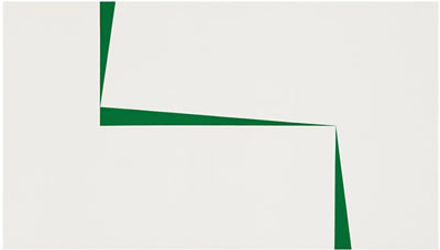 Sample artwork by Carmen Herrera (1915 - 2022), known for pure abstract geometric white and black painting, minimalism - View similar artists and auction records