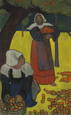 BRETONNES RAMASSANT DES POMMES by Emile Bernard - Auction record, sale price, and art valuation. Compare with similar artists and explore comparable artworks.