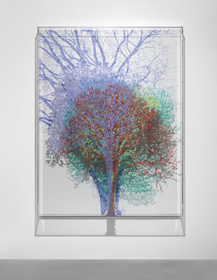 Sample artwork by Charles F Gaines (Born 1944), known for conceptual, media art, gridwork designs, teaching - View similar artists and auction records