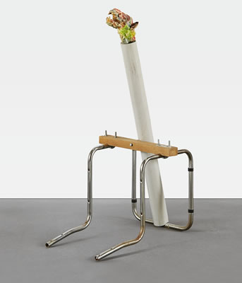 Sample artwork by Jimmie Durham (1940 - 2021), known for semi-abstract wood, stone and found object sculpture - View similar artists and auction records