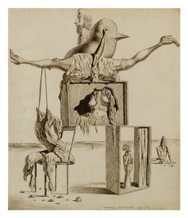 LA ALMA ENCAJADA CON UNA VĂCTIMA DE UN LOBO (THE SOUL IMPRISONED WITH A VICTIM OF A WOLF) by Federico Castellon - Auction record, sale price, and art valuation. Compare with similar artists and explore comparable artworks.