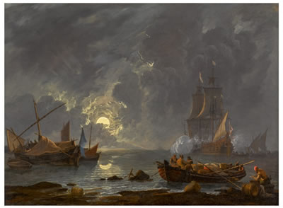 SHIPS IN MOONLIGHT