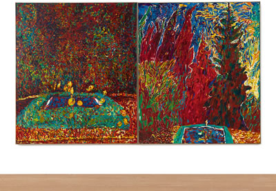 In the Garden #201 (In two parts) by Jennifer Losch Bartlett - Auction record, sale price, and art valuation. Compare with similar artists and explore comparable artworks.