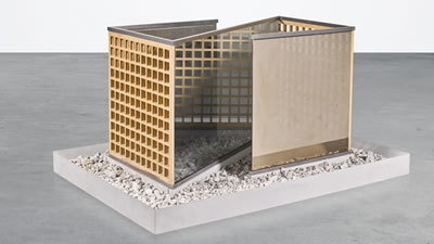 EMPTY SHOJI SCREEN PERGOLA / TWO-WAY MIRROR CONTAINER