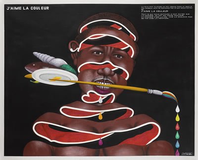 CONGOLESE J'AIME LA COULEUR by Cheri Samba - Auction record, sale price, and art valuation. Compare with similar artists and explore comparable artworks.