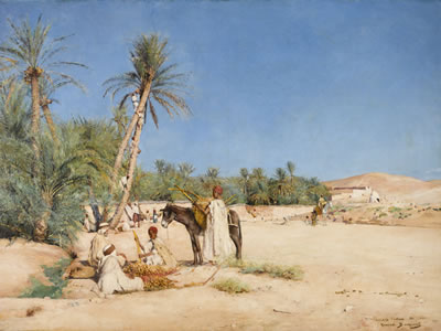 HARVESTING DATES IN CHETMA by Maurice Bompard - Auction record, sale price, and art valuation. Compare with similar artists and explore comparable artworks.