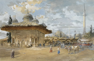 THE FOUNTAIN OF SULTAN AHMED III, CONSTANTINOPLE