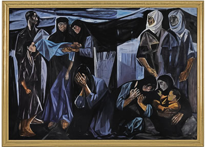 Sample artwork by Mahmoud Sabri (1927 - 2012), known for modernist easel and mural painting, geometric abstraction, science in art themes - View similar artists and auction records