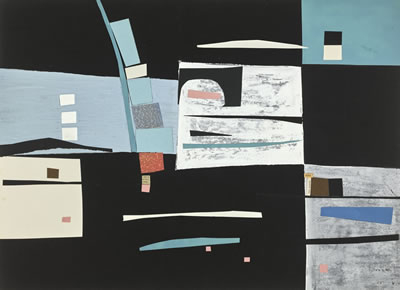 ABSTRACT COLLAGE by Vera Spencer - Auction record, sale price, and art valuation. Compare with similar artists and explore comparable artworks.