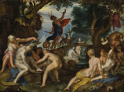 DIANA AND ACTAEON by Joachim Anthoniszoon Wtewael - Auction record, sale price, and art valuation. Compare with similar artists and explore comparable artworks.