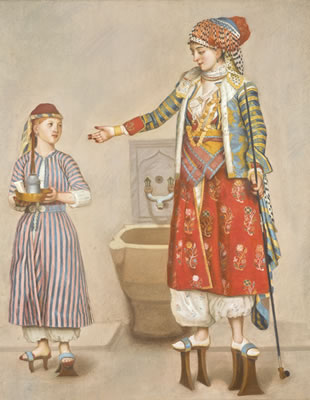 A WOMAN IN TURKISH COSTUME IN A HAMAM INSTRUCTING A SERVANT by Jean-Etienne Liotard - Auction record, sale price, and art valuation. Compare with similar artists and explore comparable artworks.