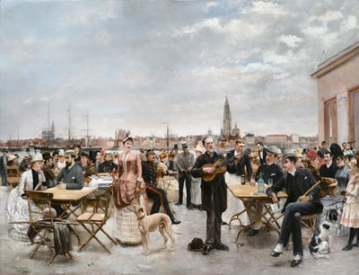 Sample artwork by Louis Engelen (1856 - 1940), known for social realist scenes of everyday life - View similar artists and auction records