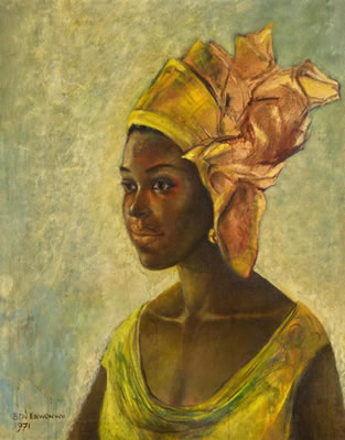 CHRISTINE by Benedict Chukwikadibia Enwonwu - Auction record, sale price, and art valuation. Compare with similar artists and explore comparable artworks.