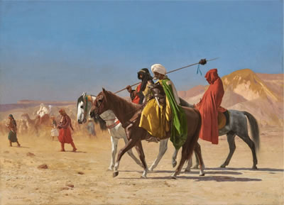 RIDERS CROSSING THE DESERT by Jean-Leon Gerome - Auction record, sale price, and art valuation. Compare with similar artists and explore comparable artworks.