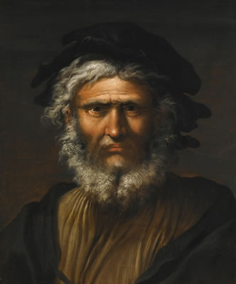 Portrait of a bearded man, bust-length, traditionally identified as Masaniello