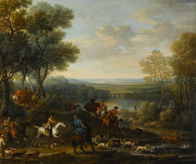 Sample artwork by John Wootton (1682/86 - 1765), known for horse, landscape paintings, racing - View similar artists and auction records