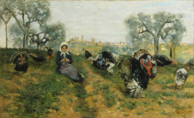 YOUNG GIRL WITH TURKEYS by Nicollo Cannicci - Auction record, sale price, and art valuation. Compare with similar artists and explore comparable artworks.