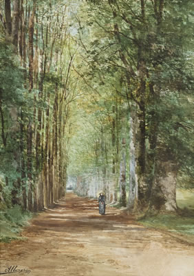 YOUNG WOMEN WALKING IN THE PARK OF MARTINVAST