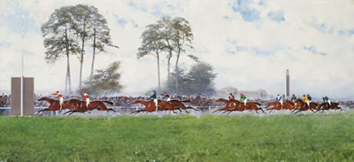 THE FINISH AT THE JOCKEY-CLUB PRIZE ON MAY 29TH 1892 IN CHANTILLY