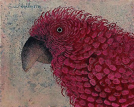 Red Parrot, 1984 by Basil Hadley - Auction record, sale price, and art valuation. Compare with similar artists and explore comparable artworks.
