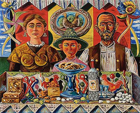 Personajes y bodegon